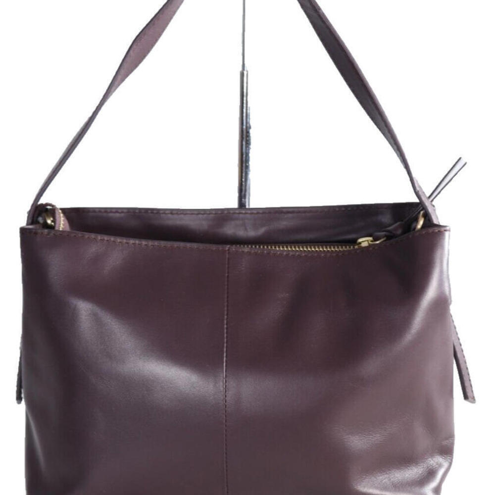 Marks & Spencer Women's One Size Maroon Faux Leather Shoulder Bag - Picture 2 of 15